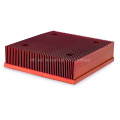 CNC Milling Red Anodized Billet Aluminum Heat Sink Electronic Device Heat Dissipation